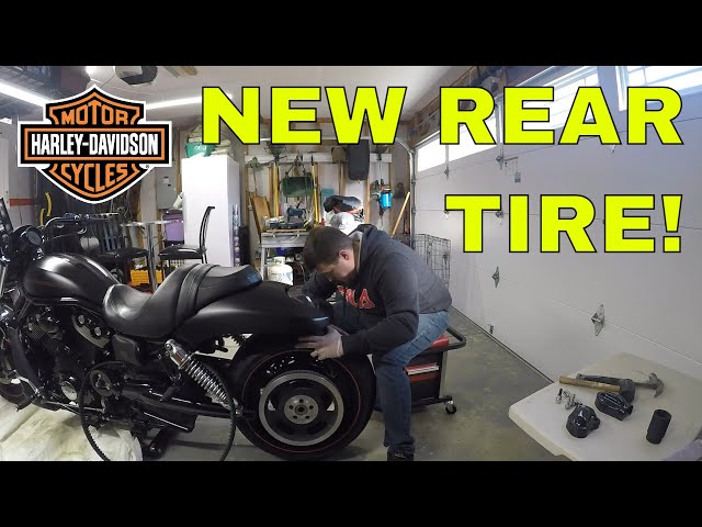 FINALLY Changing the Rear Tire on the Night Rod!