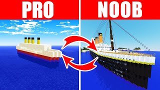 Minecraft NOOB vs. PRO: SWAPPED TTIANIC BUILD in Minecraft (Compilation)