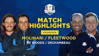 Fleetwood & Molinari vs Woods & DeChambeau | Ryder Cup Saturday Foursomes Highlights