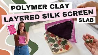How To Layer Silk Screen Designs on Polymer Clay Slabs | Earrings Tutorial Polymer Clay Doodle Earrings Single Silkscreen Layered Technique