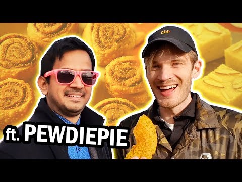 INDIAN SNACKS REVIEW 👏 with PewDiePie 👏
