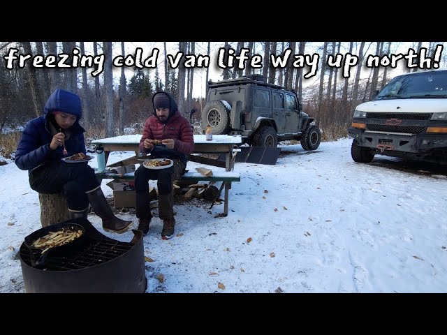 Cozy Vanlife Gaming Routine in Snowy Forest 