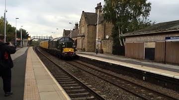 Colas Rail 37057 leads 37219 with 1Q19 Derby R.T.C.(Network Rail) to  Derby R.T.C. (Network Rail)