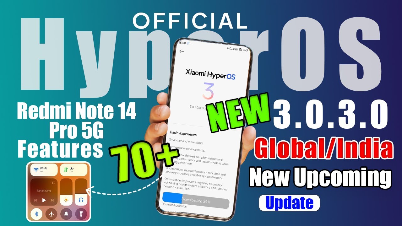Redmi Note 14 Pro 5G HyperOS 3.3 & Android 16 New 70+ Update in India 🎉 Big Update with New Features