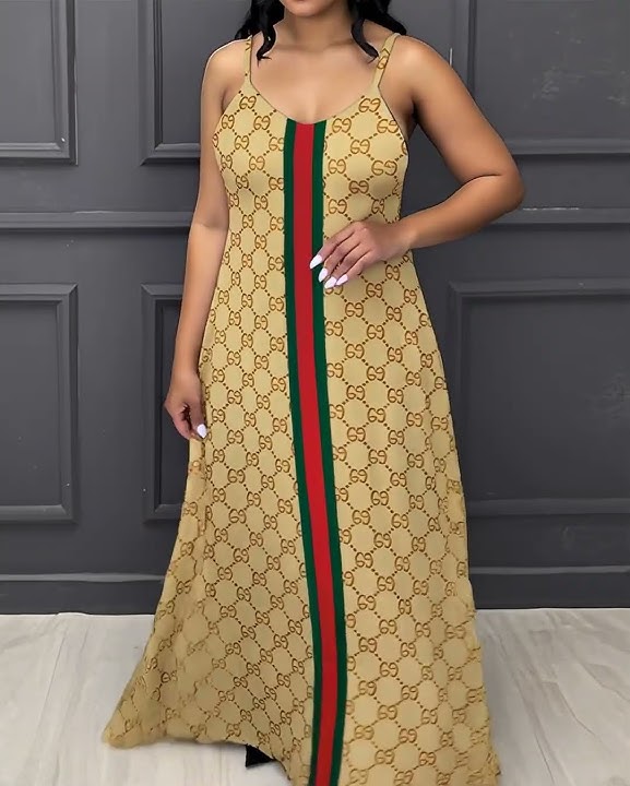 Fashion Print V-Neck Pocket Cami Dress