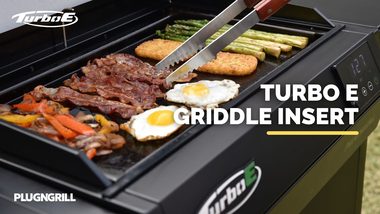 New Turbo E Griddle Insert  | Turn Your Grill into a Full Griddle Station | PlugNGrill
