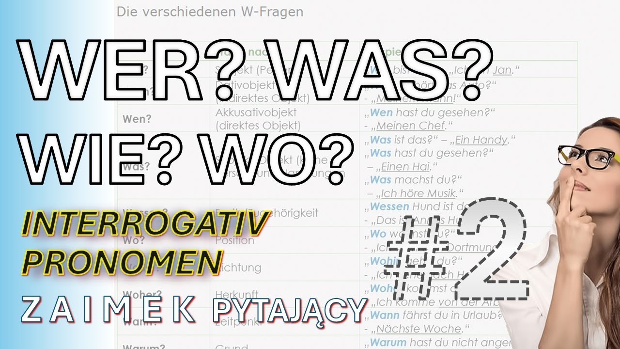 WER WAS WIE WO Zaimek Pytaj cy Gramatyka Niemiecka WICZENIA wer-was-wie-wo-zaimek-pytaj-cy-gramatyka-niemiecka-wiczenia