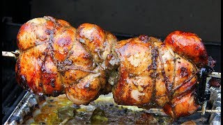 Jerk Rotisserie Chicken #JulyMonthOfGrilling | CaribbeanPot.com