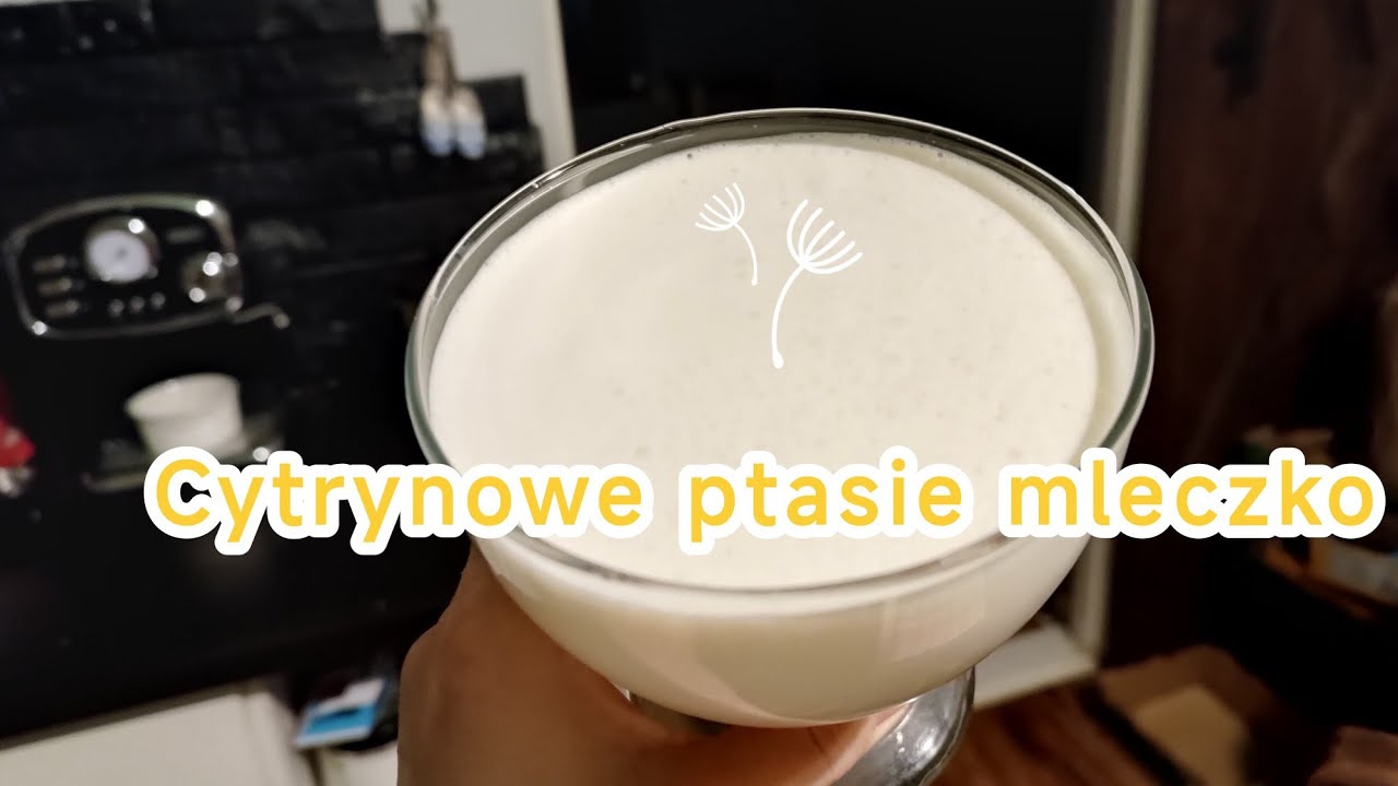 Cytrynowe ptasie mleczko.Proteinowy deser z galaretką.