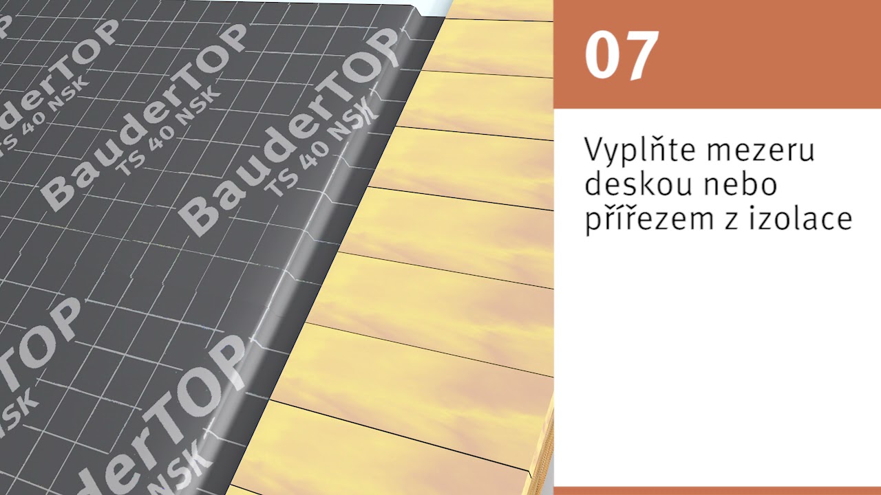 PIR šikmá střecha - bednění