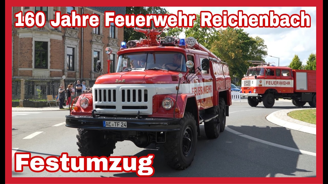 🚒Großer FESTUMZUG 160 Jahre FF Reichenbach🚨🔊60 Fahrzeuge zum Jubiläum🚒
