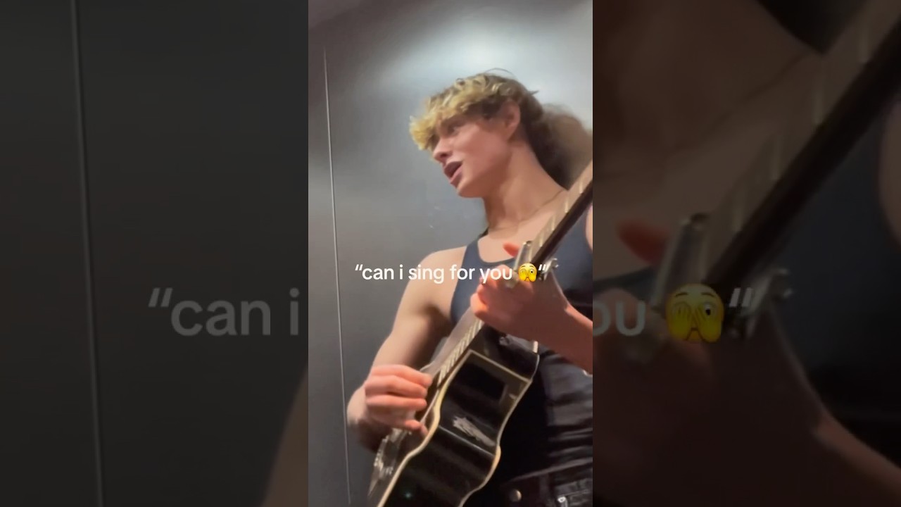 Landon from Iconyx (formerly Soulidified) serenades a random girl in a lift!