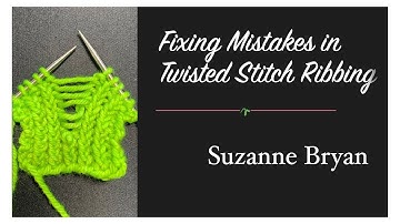 Fixing Mistakes in Twisted Stitch Ribbing, AKA ktbl and ptbl