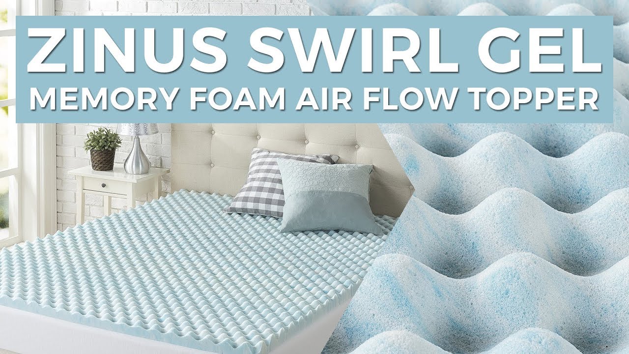 Zinus Swirl Gel Memory Foam Air Flow Topper Demo - YouTube
