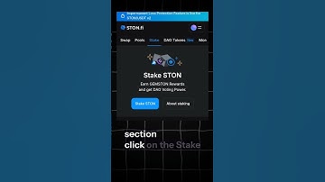 Passive income through staking on STON.fi