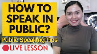 HOW TO SPEAK IN PUBLIC? ‖ Tips in Public Speaking ‖ LIVE LESSON ‖ Aubrey Bermudez