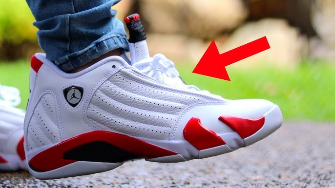 AIR JORDAN 14 CANDY CANE RIP HAMILTON ON FEET! 