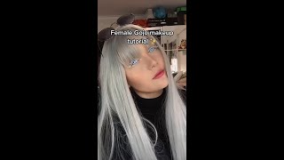 Cosplay | Female Gojo Makeup Tutorial#fyp #contacts #halloween #cosplay #lenses #makeup #tutorial