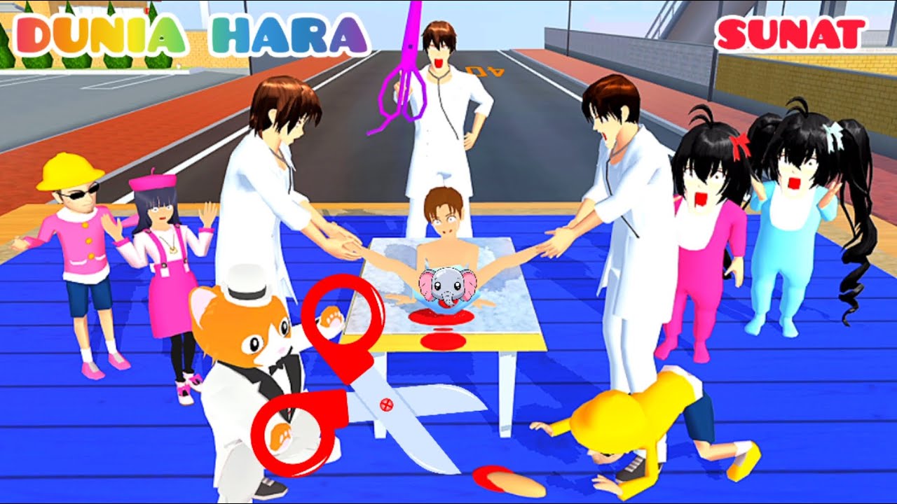 Yuta Buronan Kabur dari Sunat dikejar Gunting Sunat Raksasa Emas 😱 | Sakura School Simulator
