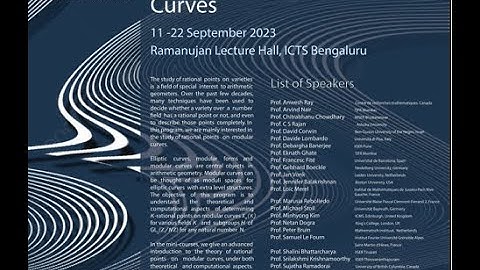 Rational Points on Modular Curves (Lecture 3) by Jan Vonk