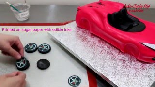 How To Make A Ferrari Car Cake - CakesStepbyStep. Easy Red Ferrari Car Cake Tutorial