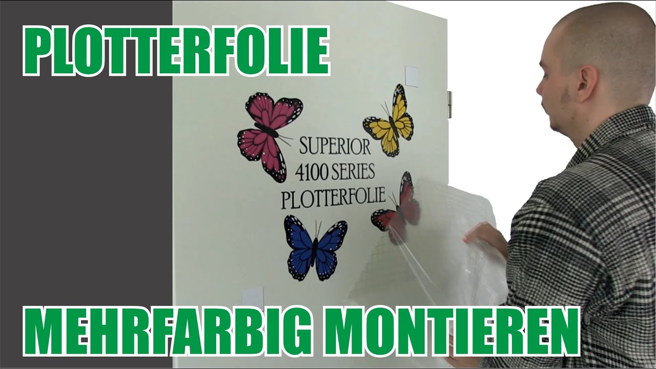 Plotterfolie mehrfarbig montieren mit der SUPERIOR 4100