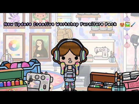 New Update Creative Workshop Furniture Pack 🤩🖌🖼|Toca Boca World|Toca JassielChannel|