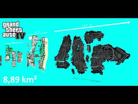Grand Theft Auto map size [Comparison] - YouTube