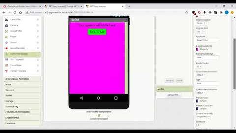 MIT App Inventor Speech To Text App