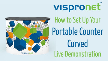 Tradeshow Counter Setup - Portable Counter Curved