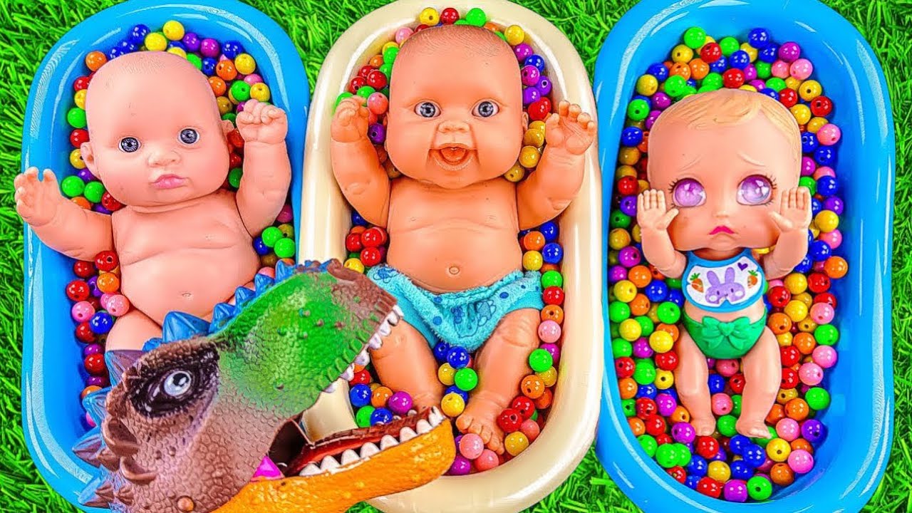 3 Minutes Satisfying Video | Mixing Funny Candy ASMR & Make Up in 3 Bathtubs with Magic M&M's Slime