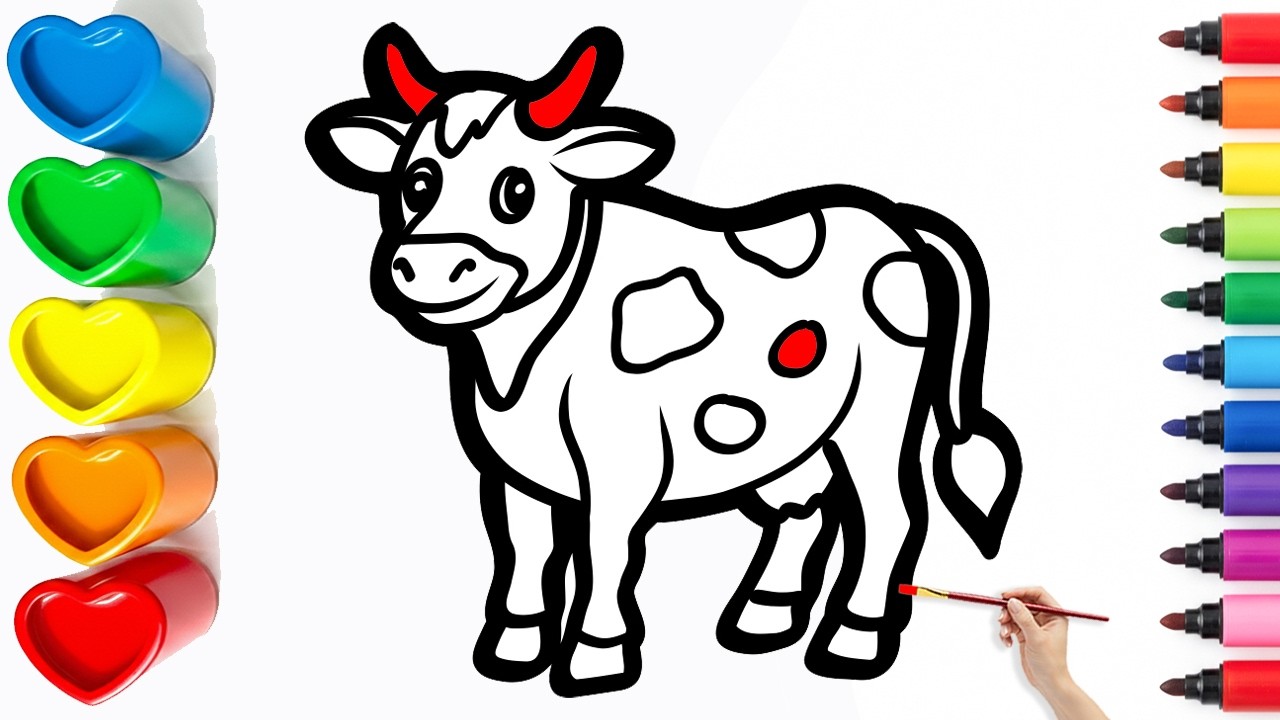 🐄How To Draw a Cute Dairy Cow | Easy Step By Step Tutorial #15