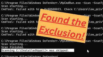 Cyber Security - Windows Defender Exclusion Enumeration