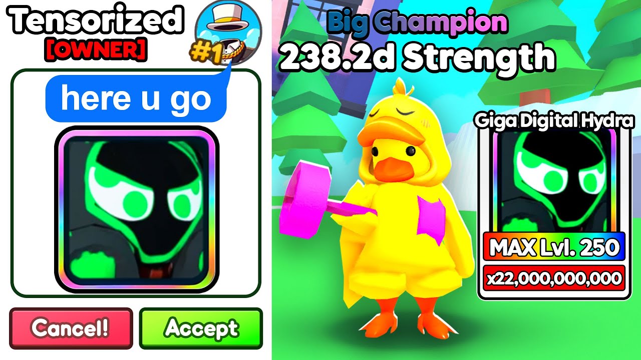 Owner Gave Me NEW STRONGEST Giga Hyrda Pet in Arm Wrestle Simulator!