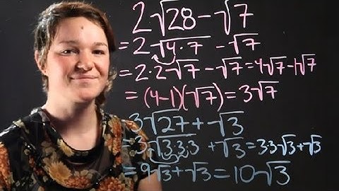 Adding & Subtracting Numbers With Different Radicals : Radical Numbers