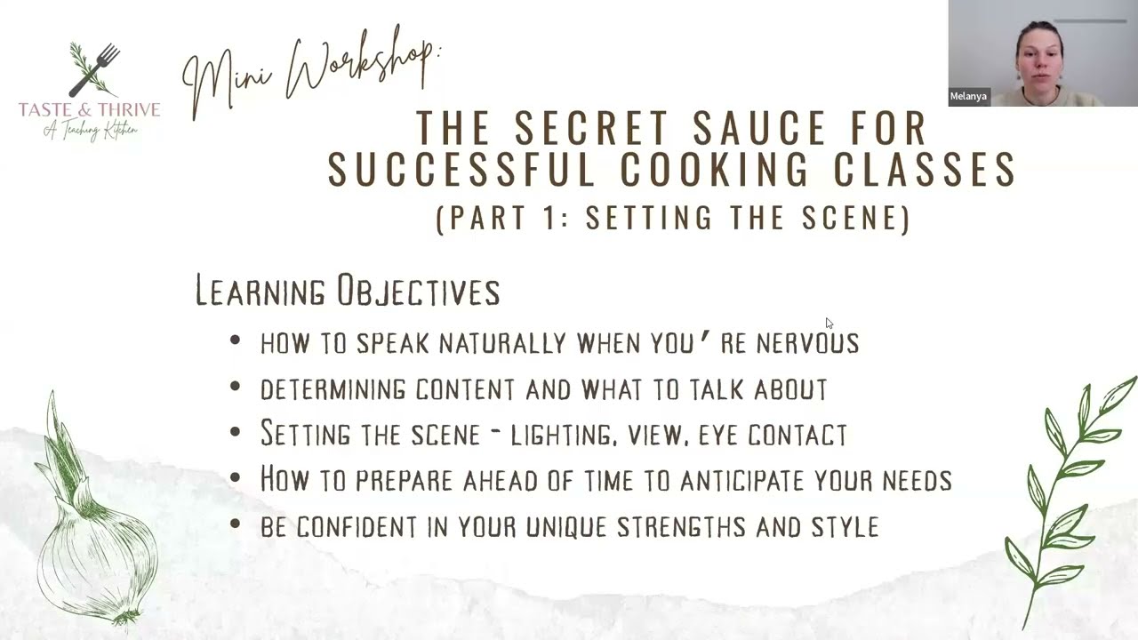Secret Sauce for Successful Cooking Classes | Infuse Culinary Medicine ...