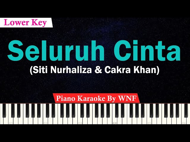 Seluruh Cinta Karaoke Piano (LOWER KEY) - Siti Nurhaliza & Cakra Khan class=