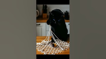 Uhh…🐱which string am I supposed to pull?#shorts#tabbycat##trap