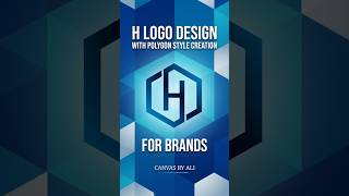 H Logo Design with Polygon Style for Brands | Adobe Illustrator Tutorial। Canvas By Ali