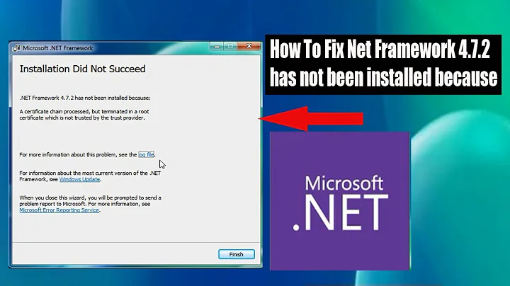 How To Fix Instal Net Framework 4.7.2 has not been installed because