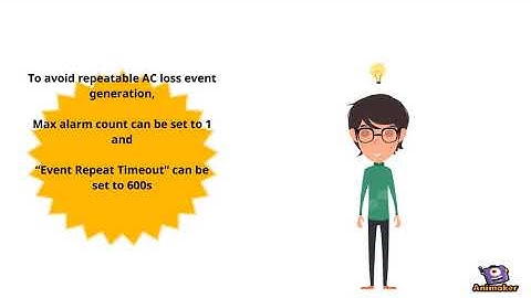 AC loss, restore alarms. GTalarm2 configuration.