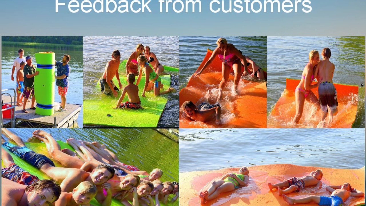 Water Pad With Foam Swimming Floating Mat For Lake perfect accessory for boats, pantoons and paddle.