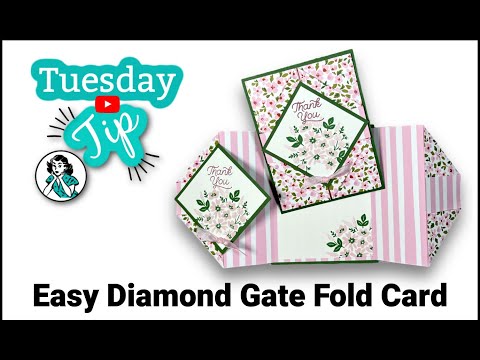 How To Make A Diamond Gate Fold Card: Beginner Friendly Too!