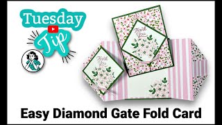 How To Make A Diamond Gate Fold Card: Beginner Friendly Too! by Simply Simple Stamping | Connie Stewart 10,353 views 1 month ago 11 minutes, 39 seconds