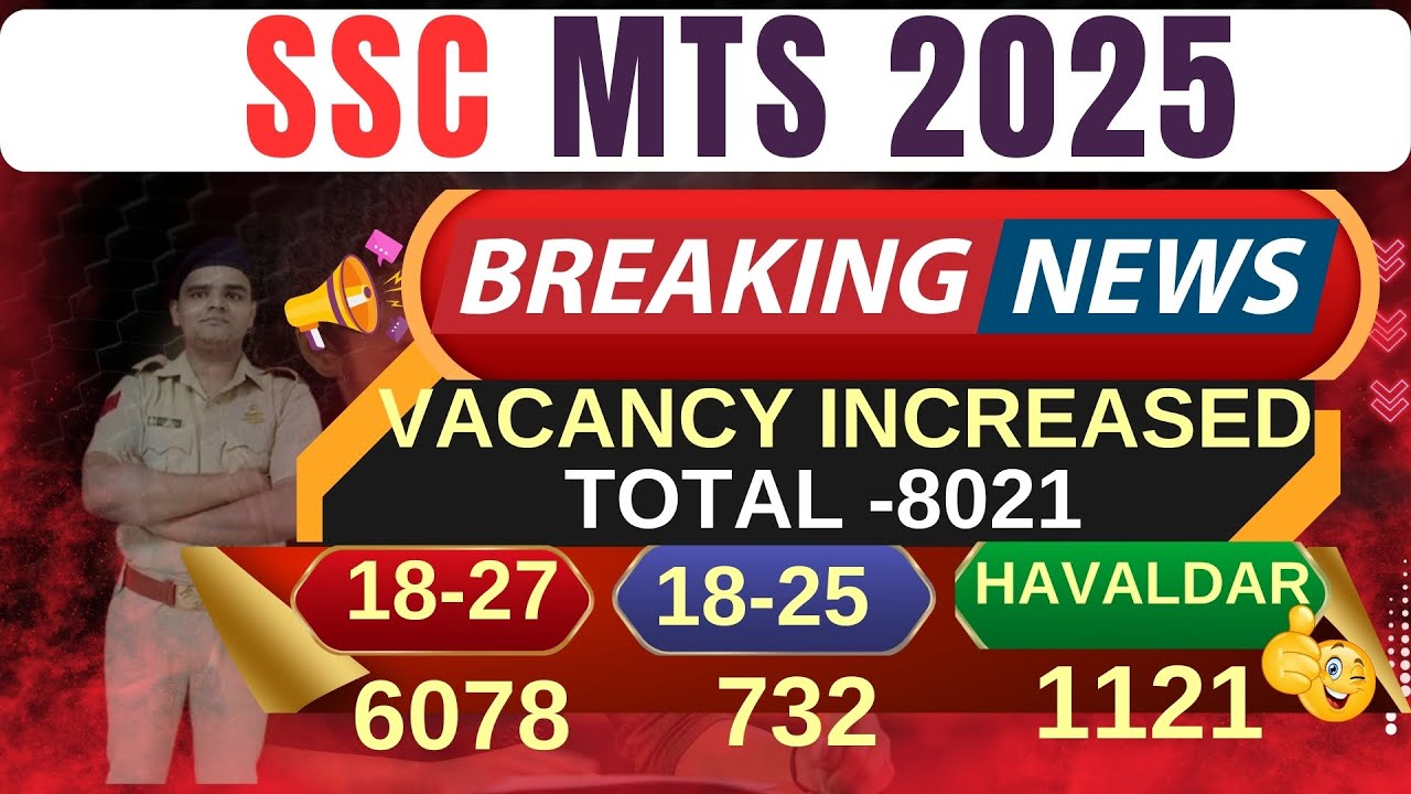 SSC MTS 2025 భారీ గా పోస్ట్ లు పెంపు|| SSC MTS Test series - YouTube