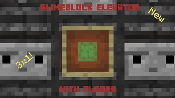 NEW Slimeblock Elevator with Floors 3x1 [Observer Pannal Design] | Server-Friendly | 1.11+