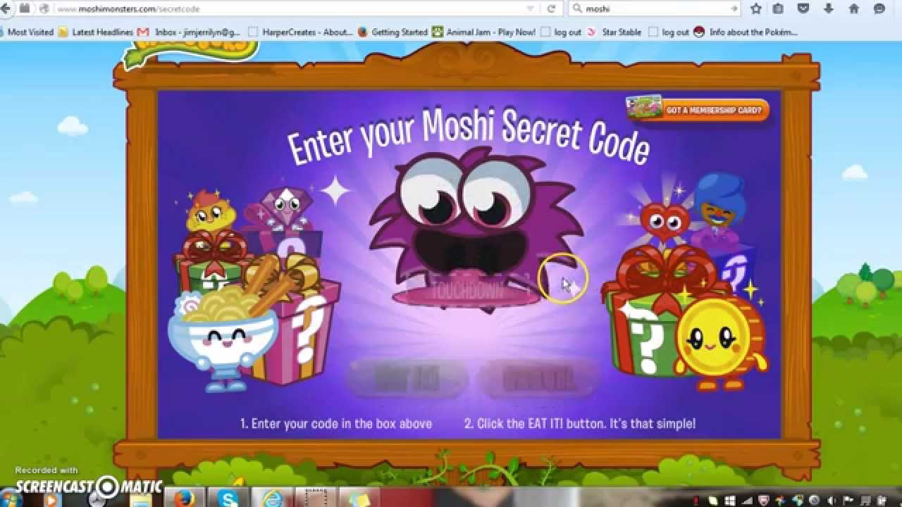 Moshi Monsters-Secret Codes