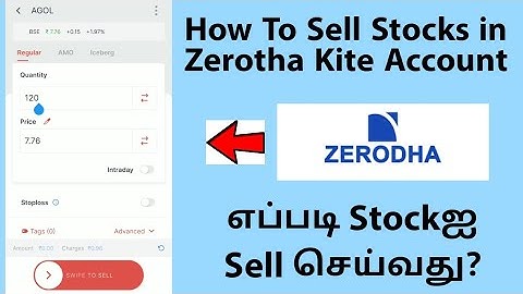How To Sell Stocks On Zerodha Kite App In Tamil