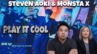Steve Aoki \& MONSTA X - Play It Cool | Mv REACTION