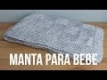 Manta de bebé con dos agujas